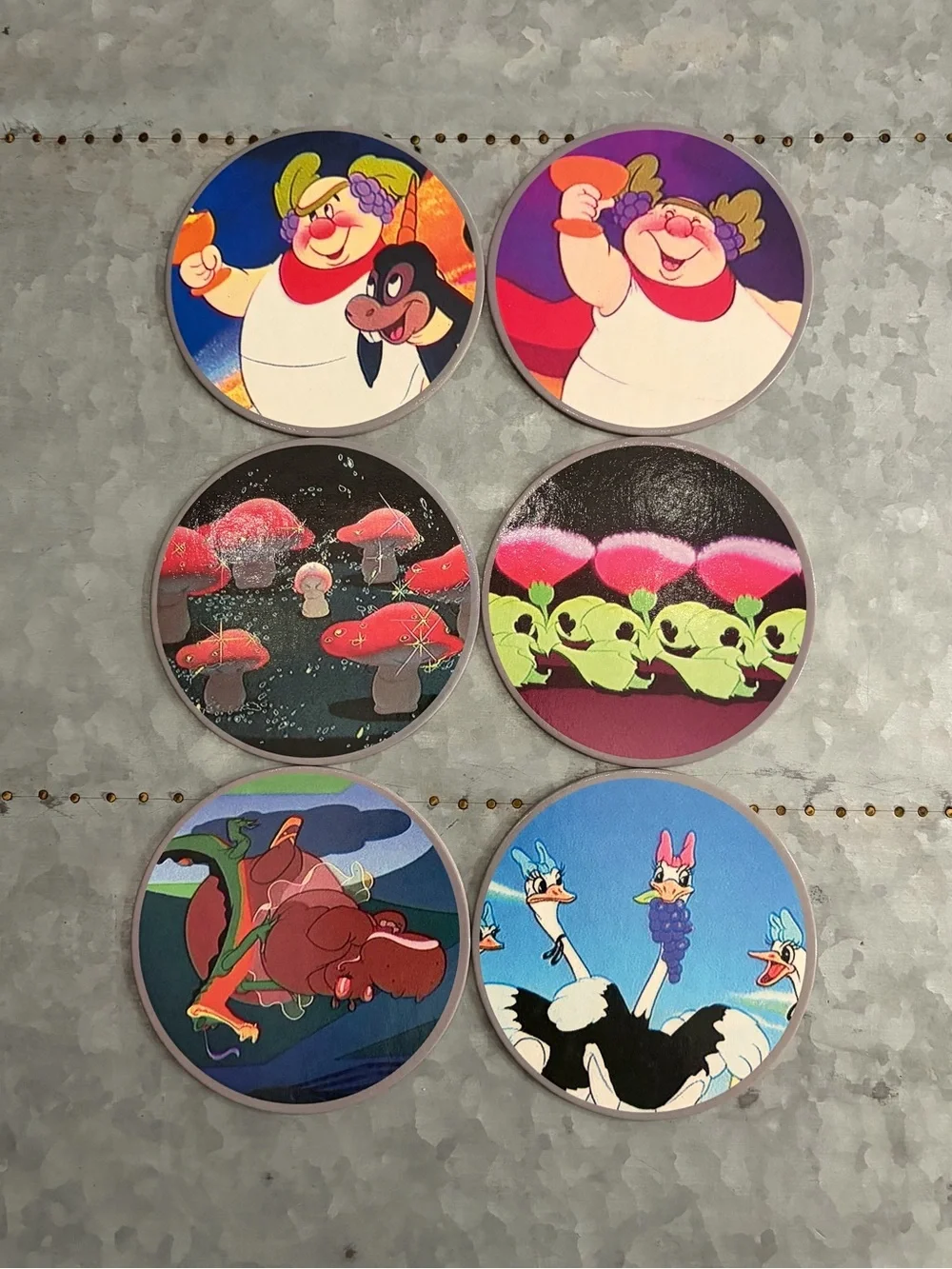 Disney Wine Charms and Coasters Set NIB Fantasia